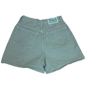Bongo 90s High Rise Tan Jean Shorts, khaki denim, 9
